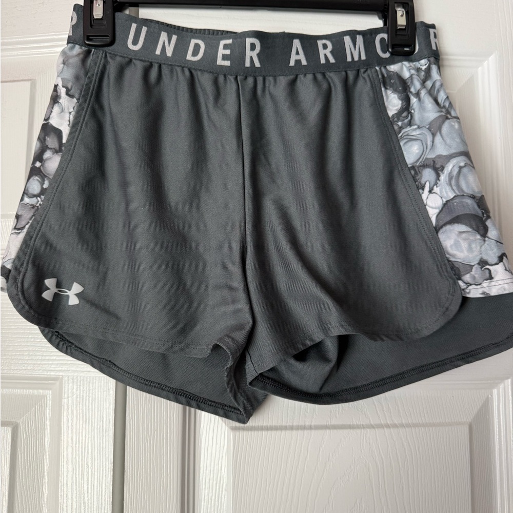 Under Armour Women's Charcoal and Patterned Athletic Shorts